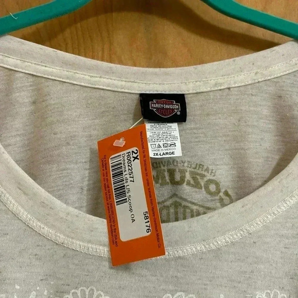 Harley Davidson Long Sleeve Scoop Neck with Lace Embellishments Size 2XL NWT - Picture 7 of 12